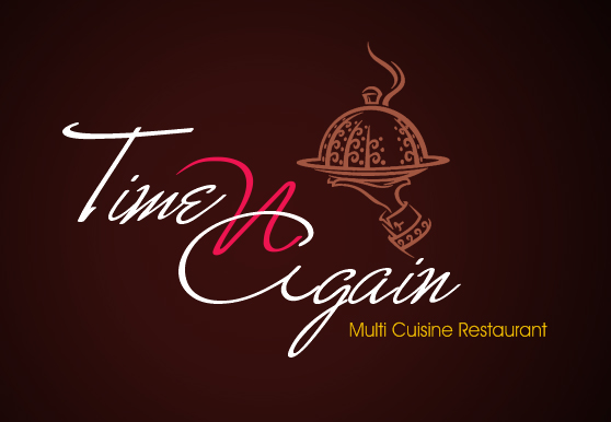 time-n-again-multi-cuisine-restaurant-logo-graphic-design